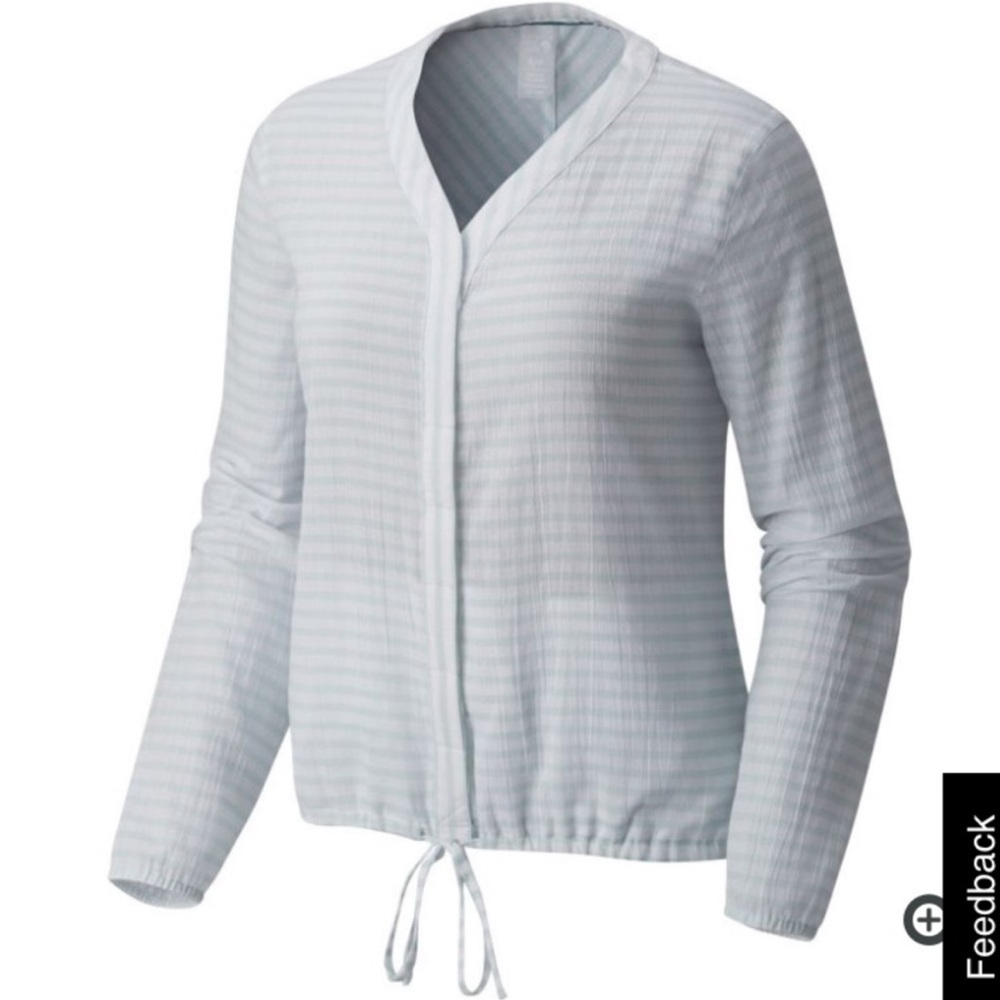 -
Mountain Hardware striped green blouse NWT